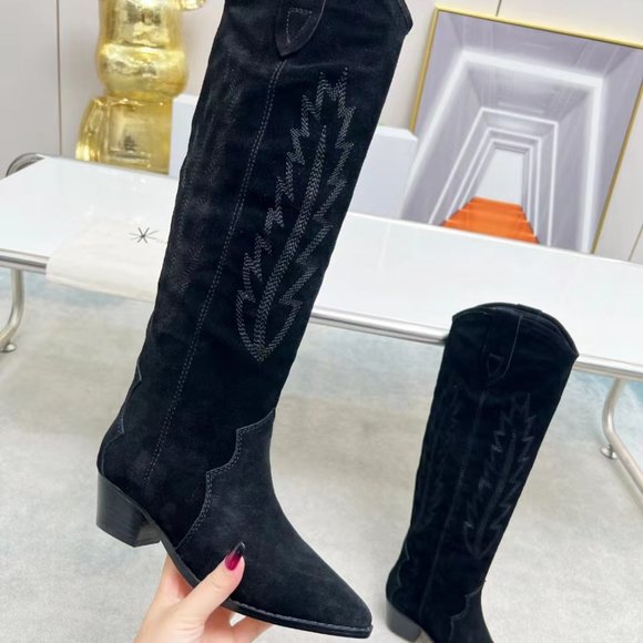 Isabel Marant Denzy Suede pointed western boots - Picture 6 of 9